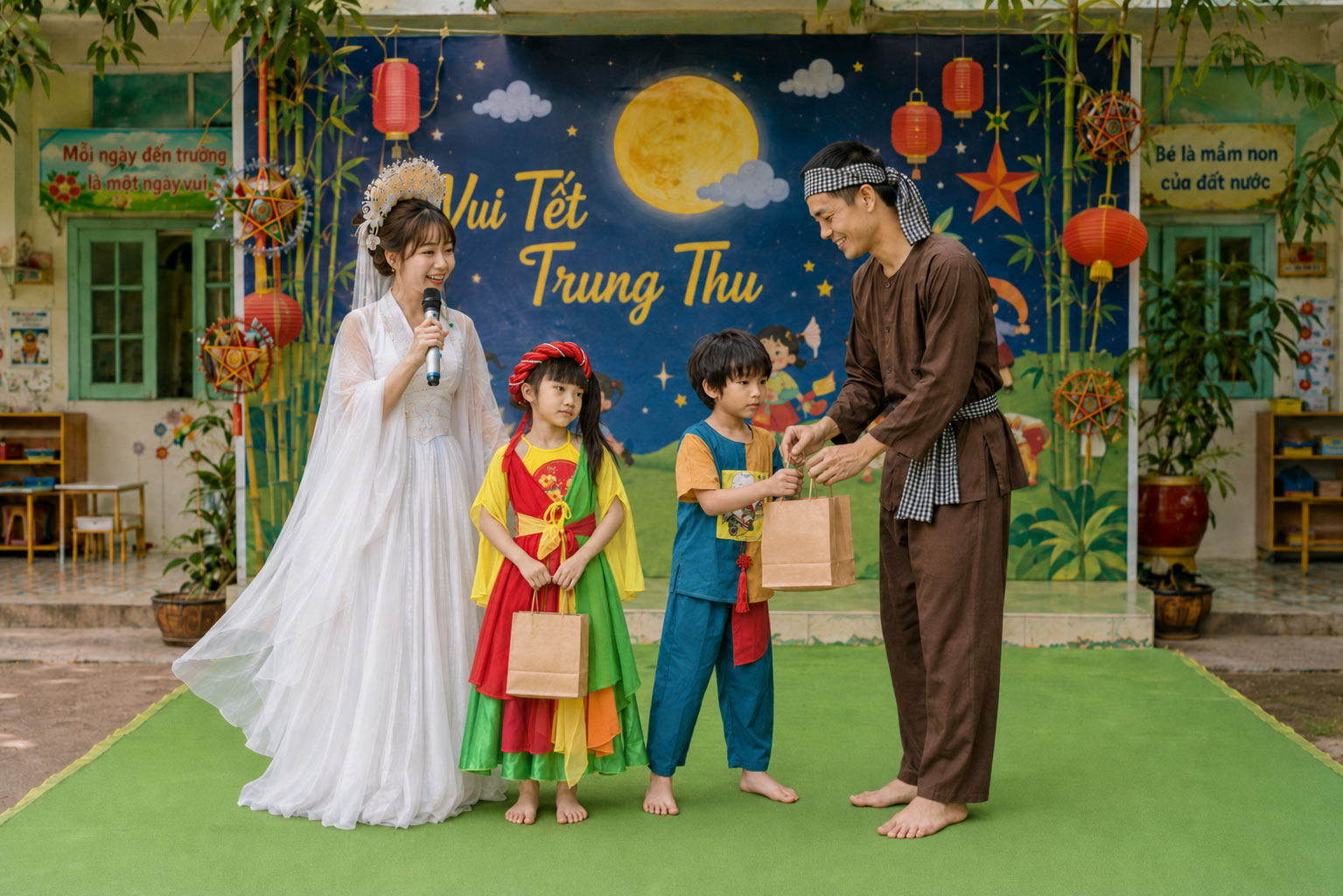 Khoảnh khắc vui chơi trong đêm hội Trung Thu